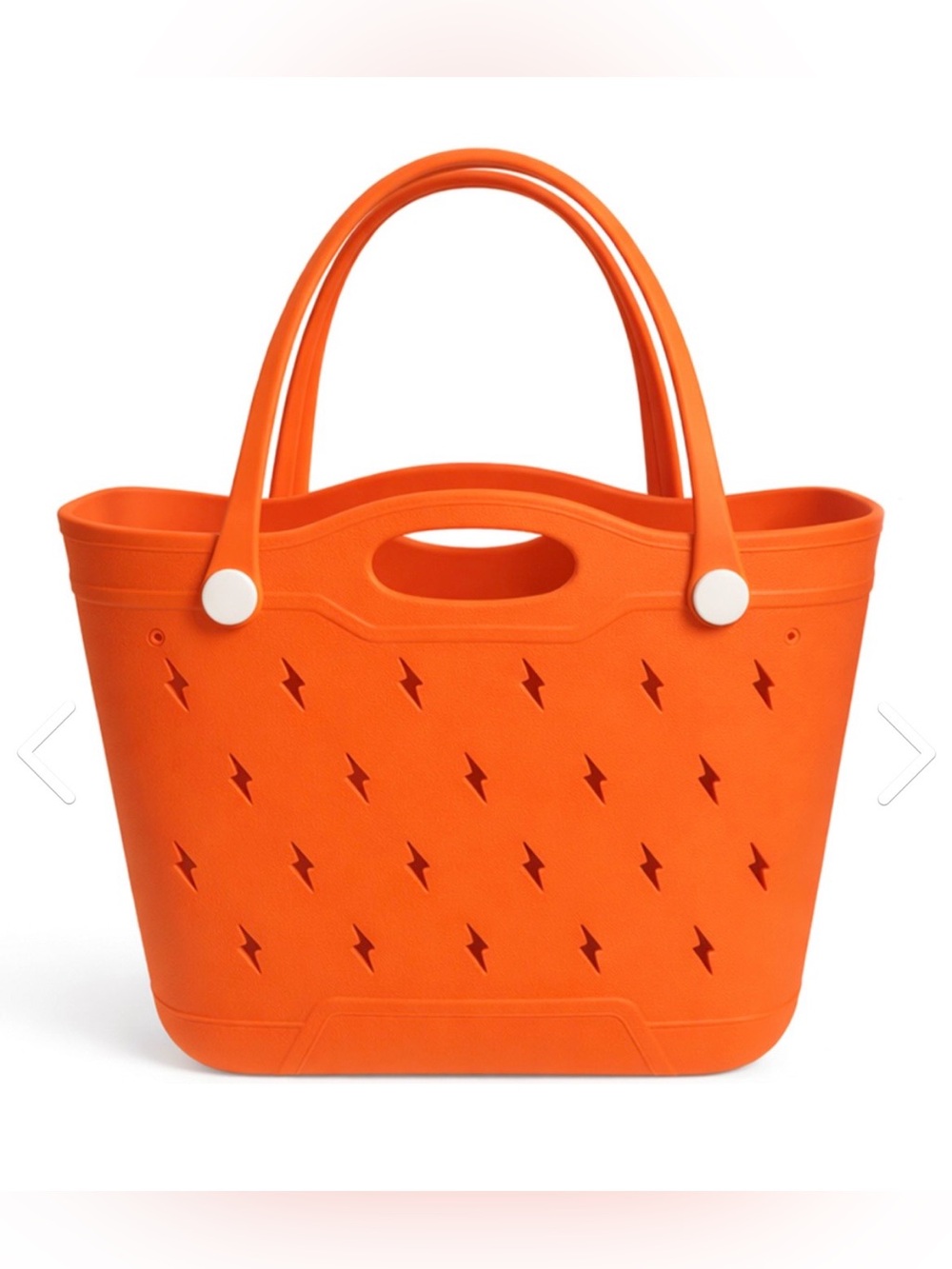 Orange Lightning Cutout Tote Bag - Women